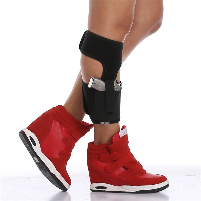 Ankle Holster for Concealed Carry Elastic Secure Strap Leg Gun Holster 