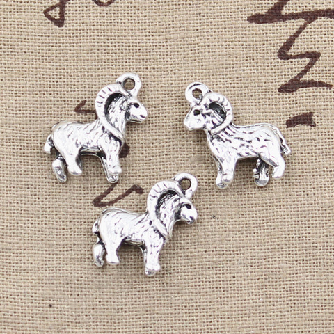 12pcs Charms Goat Ram 23x19mm Antique Silver Color Plated Pendants Making DIY Handmade Tibetan Silver Color Jewelry ► Photo 1/1