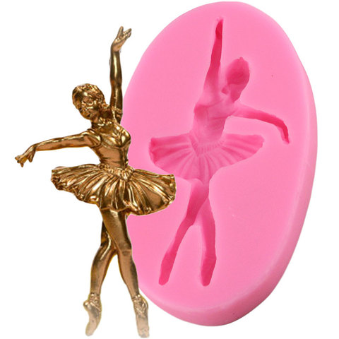3D Craft Dancer Silicone Mold Ballet Girl Fondant Mold Cake Decorating Tools Soap Candy Fimo Clay Chocolate Gumpaste Mould ► Photo 1/6