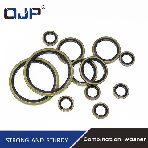 6/8/10/12/14/16~60mm Bonded Washer Metal Rubber Oil Drain Plug Gasket Fit M6/M8/M10/M12/M14/M16~M60 Combined Washer Sealing Ring ► Photo 1/6