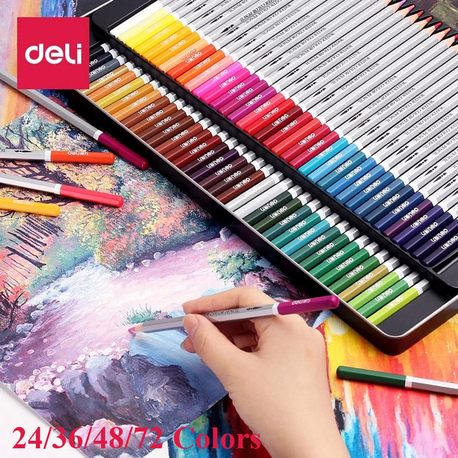12/24/36/48/72 Colored Pencils Premium Soft Core Watercolor Pencils  Professional Soluble Color Pencil For Art School Supplies - Wooden Colored  Pencils - AliExpress