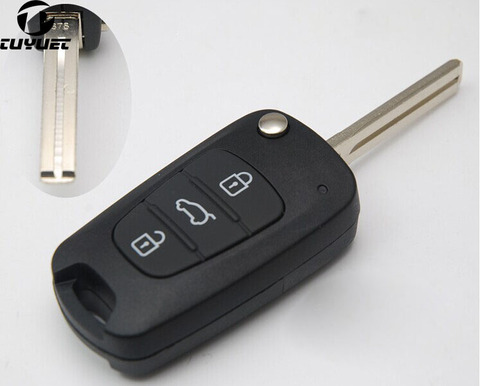 Car Key Shell Replacement For  Hyundai I30 IX35 Flip Folding Remote Key Case Blank Cover 3 Buttons ► Photo 1/4