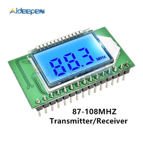 87-108MHZ PLL LCD Display Digital FM Radio Transmitter/Receiver Module Wireless Microphone Stereo Board Digital Noise Reduction ► Photo 1/6