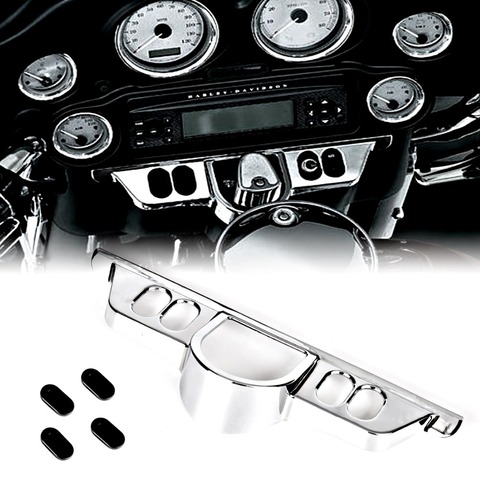 Chrome Switch Dash Panel Accent Cover For Harley Street Glide 06-13 Triks 09-13 Electra Glide 96-13 Models ► Photo 1/6