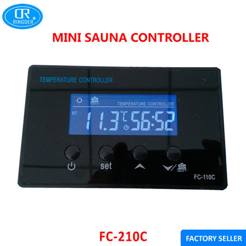 RINGDER FC-210C 30A 10A LCD Mini Sauna Room Foot Spa Digital Temperature Controller With Countdown Timer Regulator Thermostat ► Photo 1/5