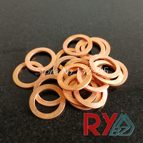Copper Flat Washer 7*10*0.1 Seal Gasket inner diameter 7mm Sealing Ring Thin Sheet T3 Red copper washer ► Photo 1/6