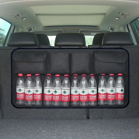 Oxford 600D Car Trunk Organizer Water Bottle Storage Bag Mesh Nets Universal Size Back Seat Hanging Pockets Cartoon Travel Bags ► Photo 1/4