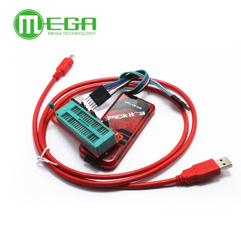  1set PICKIT3 Programmer Offline Programming PIC Microcontroller Chip Monopoly+PIC Programmer adapter seat ► Photo 1/3