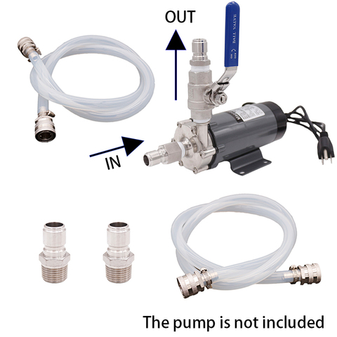 Transfer Pump Quick Connect Kit Homebrew Pump Accessories Food Grade Silicone and Stainless Steel 304 ► Photo 1/2