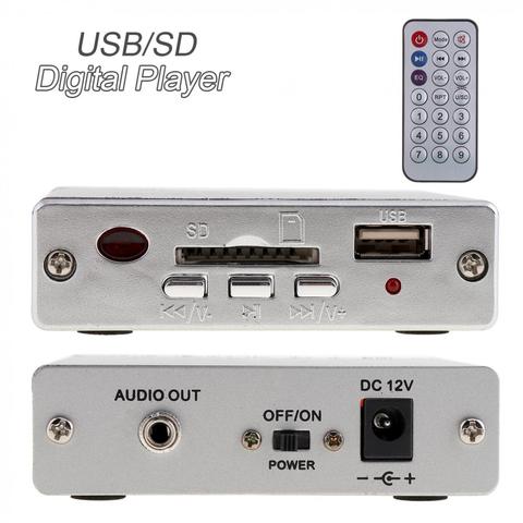 DC12V Car Power Amplifier Audio Player Reader 3-Electronic Keypad Control with Remote Control Support MP3 SD USB ► Photo 1/6