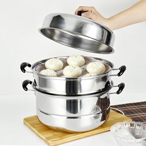 steamer cookware pot Dumpling Steamer Steam Pot Cooking Boiler Cooking  Steamer