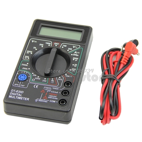 Mini Digital Multimeter with Buzzer Voltage Ampere Meter Test Probe DC AC LCD S08 Wholesale&DropShip ► Photo 1/1