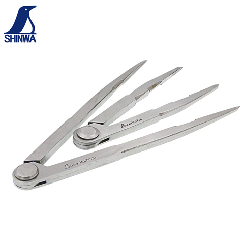 SHINWA Standard Industrial Compass Drawing rule Woodworking circle Fitter tool Tungsten steel head Scriber Compasses Gauges ► Photo 1/6