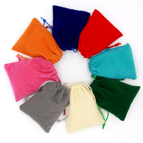 10pcs/lot Small Velvet Bag 5x7 7x9 9x12cm Earrings Charms Jewelry Packaging Bags Wedding Decoration Velvet Pouch Gift Bags ► Photo 1/6