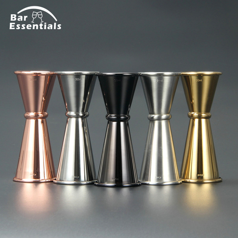 Stainless Steel Bar Wine Cocktail Shaker Jigger Single Double Shot Drink Mixer Wine Pourers Measurer Cup Bar Tools 2 Size ► Photo 1/6