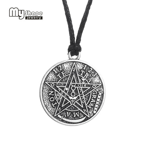 my shape Antique Tetragrammaton Pentacle Pentagram Pendant Charm Necklace Wiccan Talisman Pagen Amulet Jewelry Wholesale ► Photo 1/6