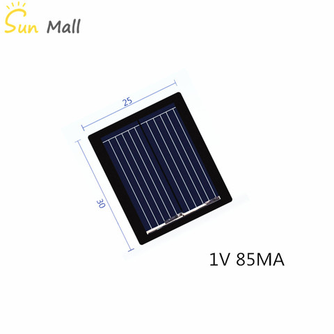 Mini Polycrystalline Silicon Solar Panel 1V 85MA/80MA Solar System DIY For Battery  Chargers ► Photo 1/4