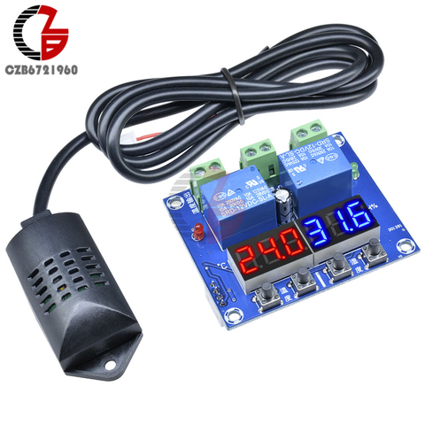 XH-M452 Humiture LED Digital Thermostat Humidistat DC 12V Home Temperature Humidity Controller Regulator Thermometer Hygrometer ► Photo 1/6