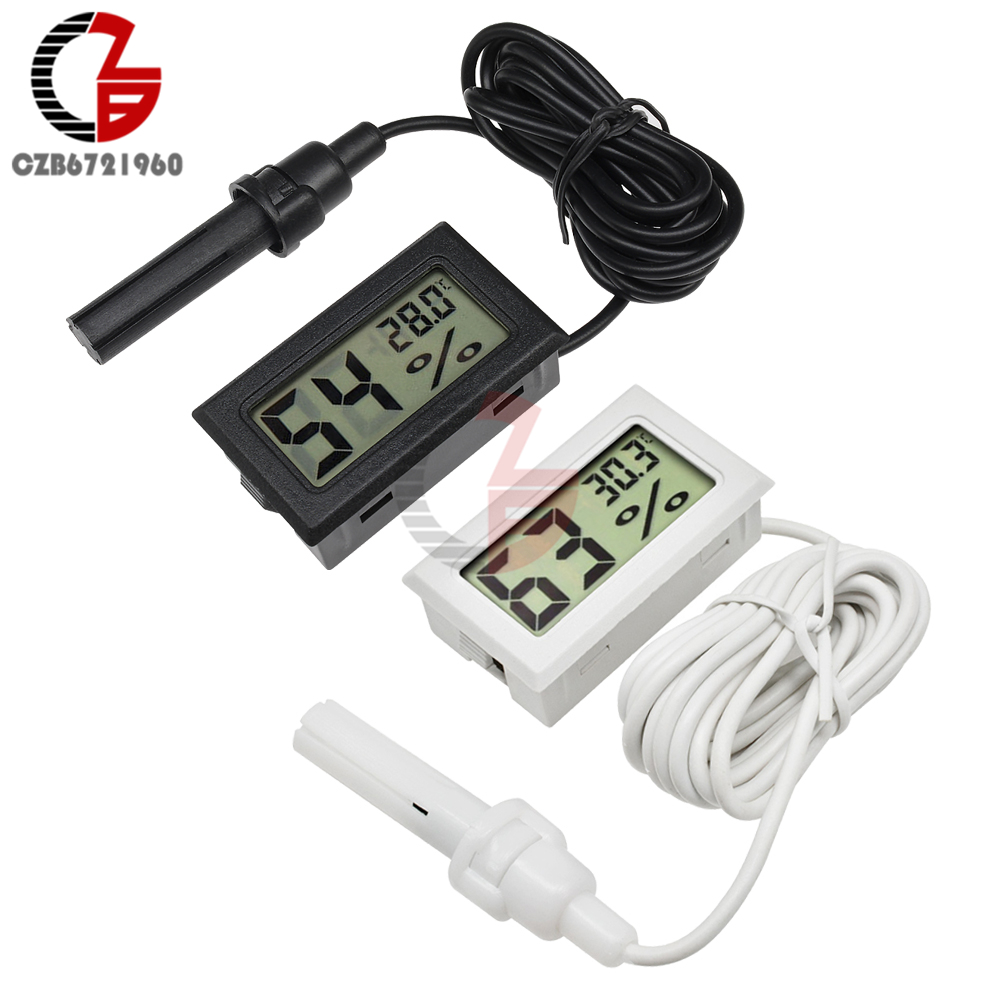 1.5M Mini Digital LCD Thermometer Hygrometer Humidity Temperature Meter Indoor W 