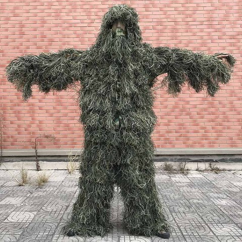 5pcs/set Camouflage Ghillie Suit Yowie Sniper Tactical Clothes Camo Suit for Hunting Paintball Ghillie Suit Men Hunting Clothes ► Photo 1/6
