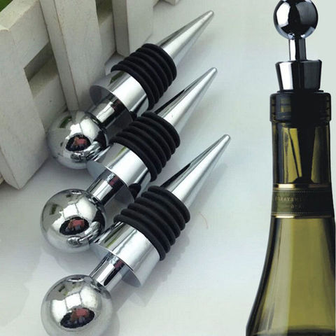 Wine Stopper Bar Accessories Reusable Vacuum Sealed Wine Stopper Cork Stainless Steel Bottle Stopper for Kitchen Gadget Bar Tool ► Photo 1/6