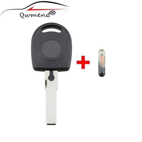 1Pcs Transponder Key Case With ID48 chip For VW Polo Golf for SEAT Ibiza Leon for SKODA Octavia Chip shell ► Photo 1/3