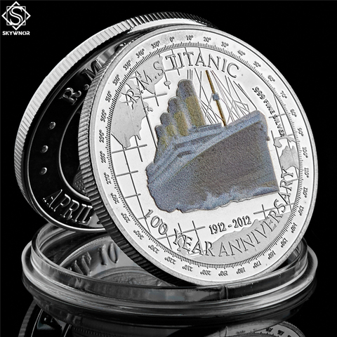 1912 Titanic Silver Coin 100 Year Anniversary Memory Of Rms Victims Commemorative Tragedy Of The Titanic Collect ► Photo 1/6