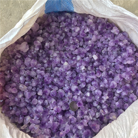 Bulk Wholesale Flower Shape Natural Amethyst Crystal Tumbled Stones ► Photo 1/6