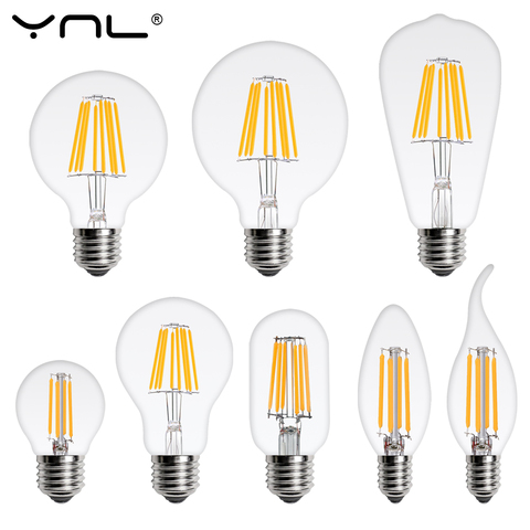 Dimmable LED Light Bulbs E12 E27 E14 2W To 8W Edison Retro Vintage Filament Lamp