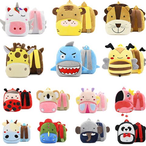 Kakoo kids bag Cartoon Children Plush Backpacks Kids Animal plush Backpack School Bags Girls Boys Backpacks ► Photo 1/6