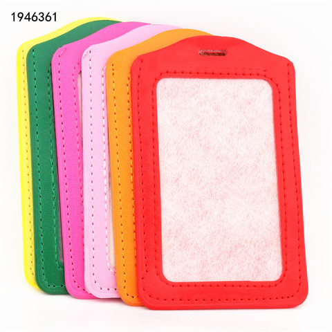 High quality 616 Leather material card sleeve ID Badg Bank Credit Card Badge Holder School student office supplies ► Photo 1/6
