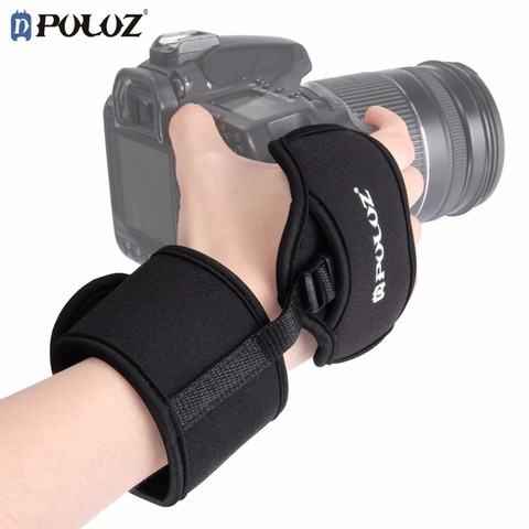 PULUZ Soft Neoprene Camera Strap Hand Grip Wrist Strap 1/4 Inch Screw Plastic Plate for Canon Nikon Sony Camera Accessories ► Photo 1/6