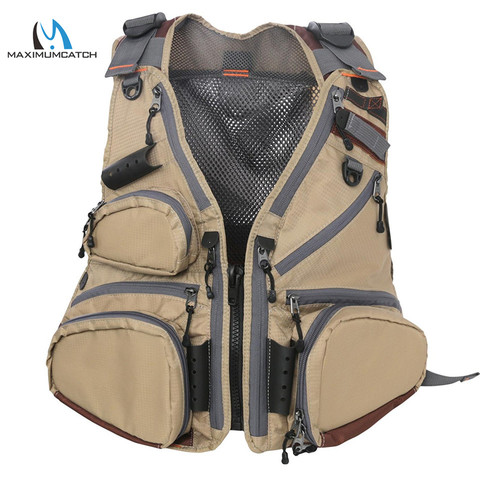 Maximumcatch New-Tech Fly Fishing Vest Pack Adjustable Mesh Vest Jacket Multi-function Pocket Outdoor ► Photo 1/6