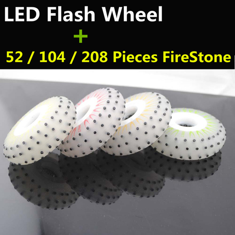 4 Pcs/lot Fire Stone LED Flash Wheel, 90A Firestone Inline Skate Shining Spark Roller Wheel for Braking FSK Slalom for SEBA ► Photo 1/6
