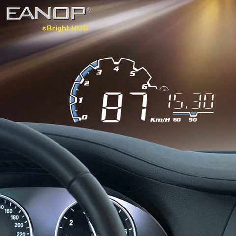EANOP sBright 3.0 Car HUD Head up display OBD II EUOBD Computer Speedometer  hud film Car electronics Overspeed Voltage Alarm - Price history & Review, AliExpress Seller - EANOP Autoparts Store