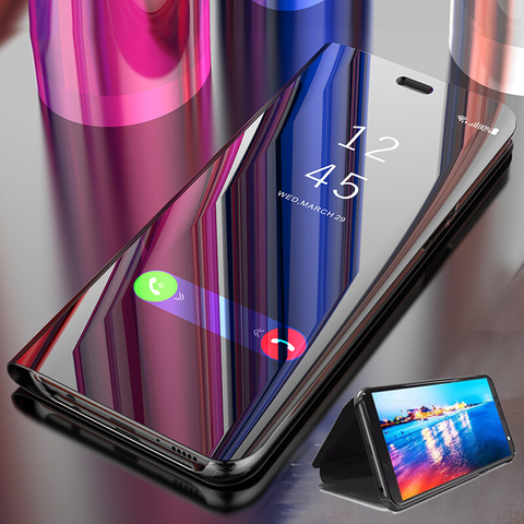 Smart Mirror Flip Case For Honor 7A Pro 8A 7C 8C 8X 8S 9A 9C 9S 9X 10i Cover For Huawei Y5 Y6 Y7 Y9 2022 On P Smart Z Plus ► Photo 1/6