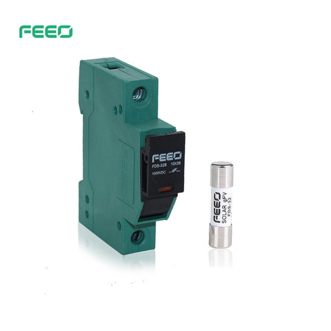 Automatic CE DC PV 32 Amp 10x38 1000V Din Rail Electronic Solar 1000Vdc Fuse Holder+Fuse TUV Certificate ► Photo 1/5