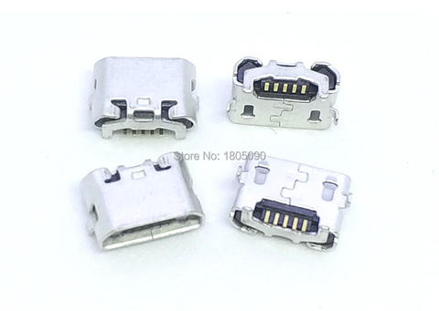 100pc micro USB 5pin jack Reverse Ox horn Charging Port Plug socket connector mini usb For Huawei 4X Y6 4A P8 C8817 max Lite Pro ► Photo 1/3