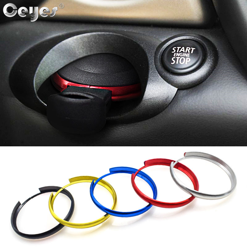 Accessories Start Stop Engine Switch Case Ring Decal Sticker Car Button Cover 