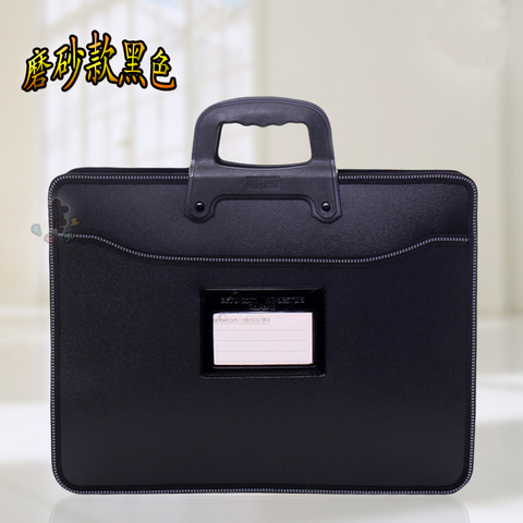 Business custom A4  zipper Men Briefcase Document Bags High capacity Portable File folder/a case for documents /filing ► Photo 1/6