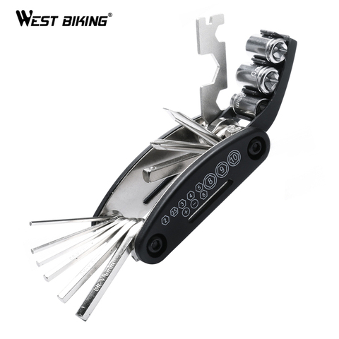 WEST BIKING Bike Multi Repair Ferramenta Kit MTB Spoke Wrench Screwdriver Cycling Bicycle Tire Repair Maintenance Tools Sets ► Photo 1/6