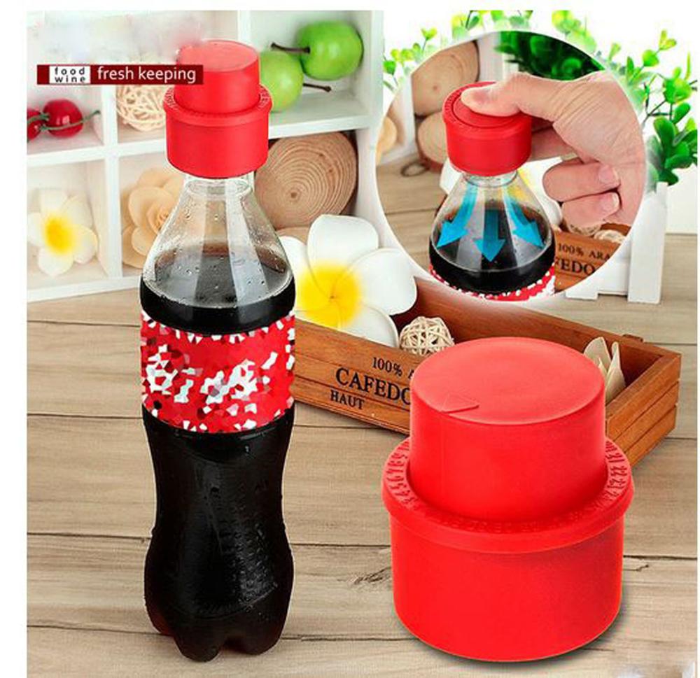 4 Pcs Soda Bottle Cap, Reusable Silicone Carbonated Beverage Caps Sealant  Cover With Pressure Button For Soda, Beer, Drink