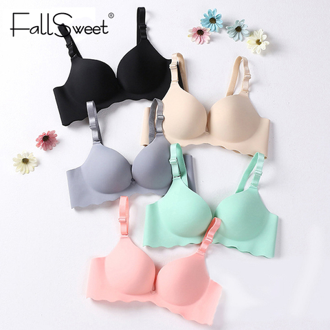 FallSweet Seamless Push Up Bras for A B C cup No wire Plunge Brassiere for  Women Lovely Classic - Price history & Review, AliExpress Seller -  fallsweet Official Store