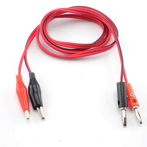 1 Pair Alligator Clip to AV 4mm Banana Plug Electrical Clamp Test Cable Lead Connectors for Multimeter Leads Cable Test Leads ► Photo 1/6