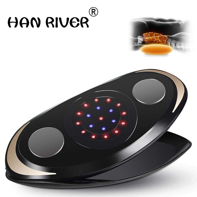 Low frequency pulse lumbar spine massager home physiotherapy waist support  heating waist and abdomen kneading massager