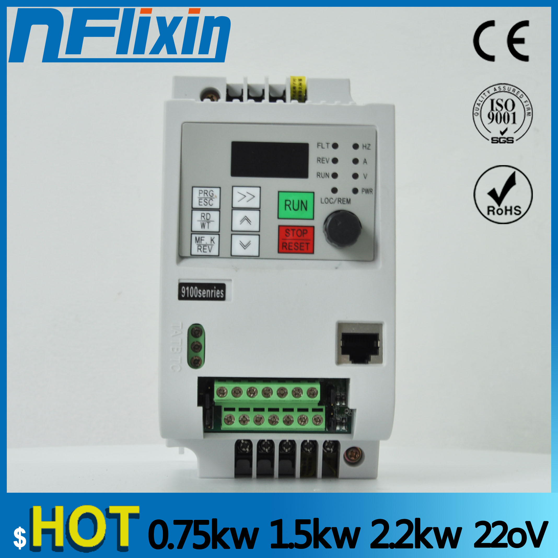 1.5KW 220V Variable Frequency Drive Converter Single Phase Input  3-Phase Output 