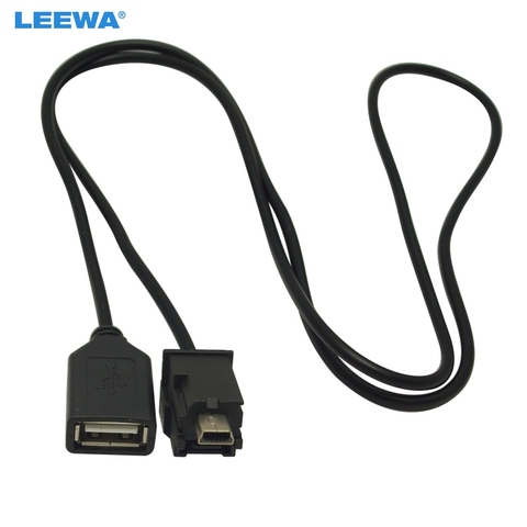 LEEWA 1pc Car Audio Radio USB to Mini USB Port Switch Cable Adapter for Nissan X-Trail Tenna Bluebird Sylphy #5661 ► Photo 1/6