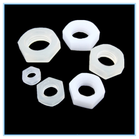10PCS 1/8 1/4 3/8 1/2 3/4 Female thread plastic nuts Lock nut Outer hexagon fastening nut with Sealing ring ► Photo 1/1