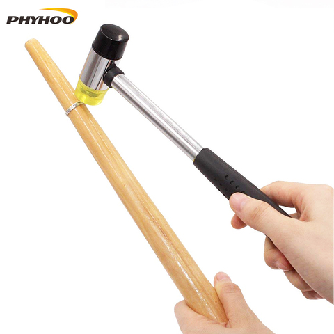 Jewelers Rubber Hammer Mallet with Wood Ring Mandrel Sizer Sizing Adjuster Repair Tools Jewelry Making Kit ► Photo 1/5