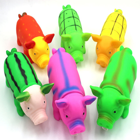 Rubber Squeak Toy for Dog Screaming Fruit Pig Chew Dog Toys Tooth Grinding & Training Pet Toy Supplies ► Photo 1/6